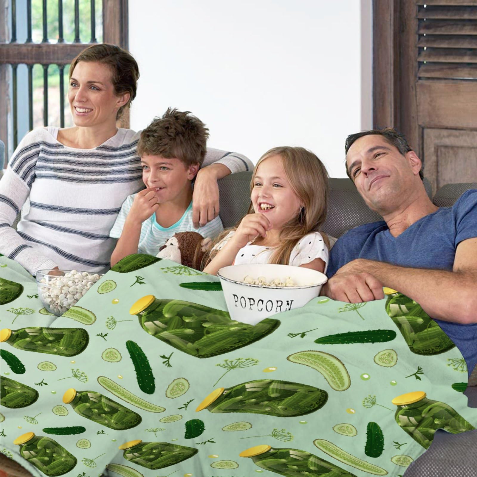 „I Just Really Like Pickles“ Flanell-Decke – Weich, Witzig, Für Sofa & Bett