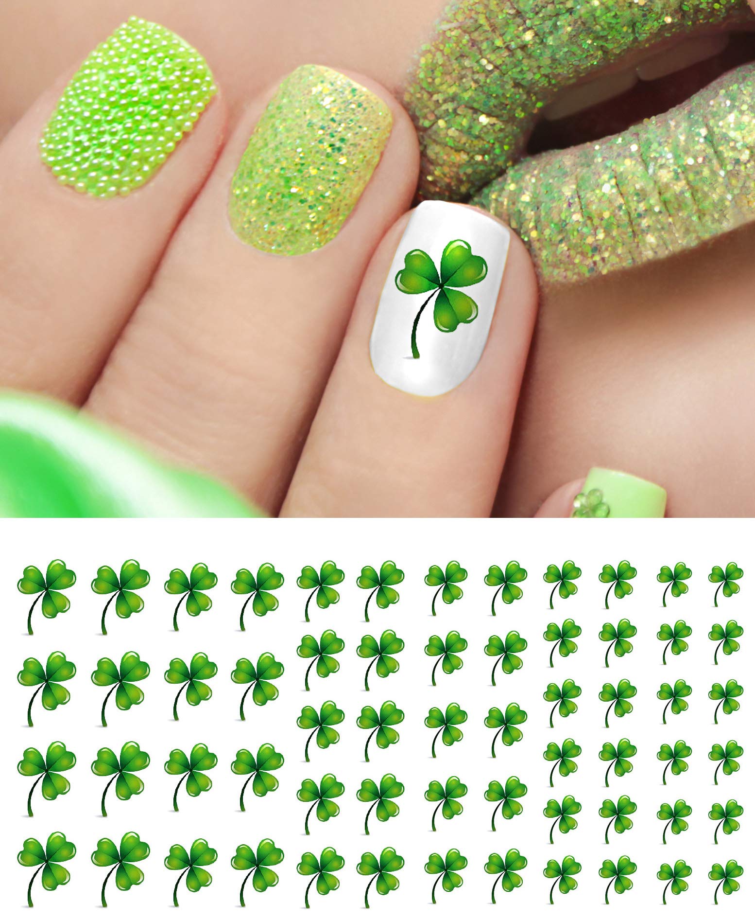 Amazon.com: St. Patricks Day Shamrock Water Slide Nail Art Decals - Salon  Quality! : Beauty & Personal Care
