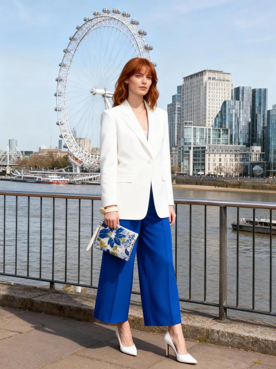 Clutch Purses for Women, Straw Bag, Bohemian Handmade Sequin Embroidered Flowers Envelope Package, Leather wristbands, Beach Handbags for Vacation, Travel, Banquet(Blue Flower) - Image 8