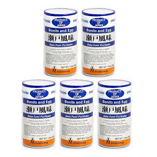 Miniatura 8 de Mishima Katsuo Mirin  Condimento de arroz Furikake  Algas y sésamo preparados  Producto de Japón (paquete de 5)