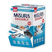 Misura Sugarly 300 Bustine, Dolcificante Senza Retrogusto, Zero Calorie, Cristalli Finissimi come lo Zucchero, Senza Aspartame, Senza Glutine, Vegano, Sostitutivo dello Zucchero
