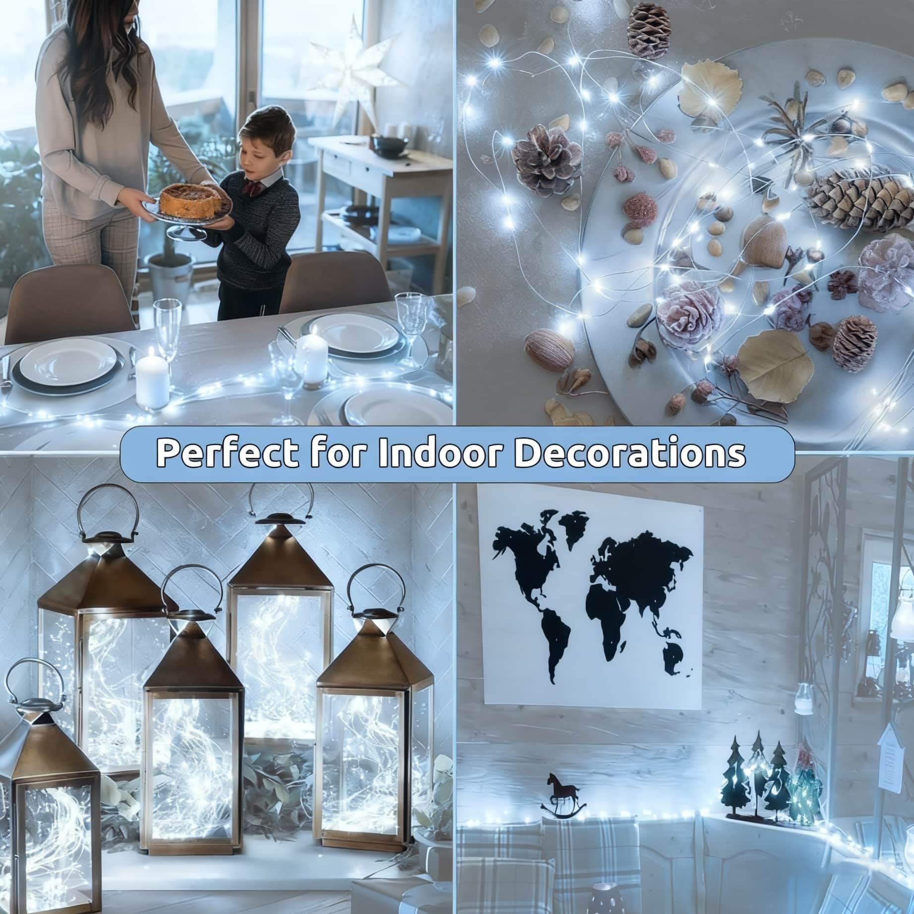 Cozymeow Cascata Luci Natale 2M 400 LED Cascata di Luci per Albero di Natale mit Presa, 8 Modalità Luminarie Balcone con Timer, impermeabile Luminosa per Natalizia Interno Esterno Decorazione - Bianco