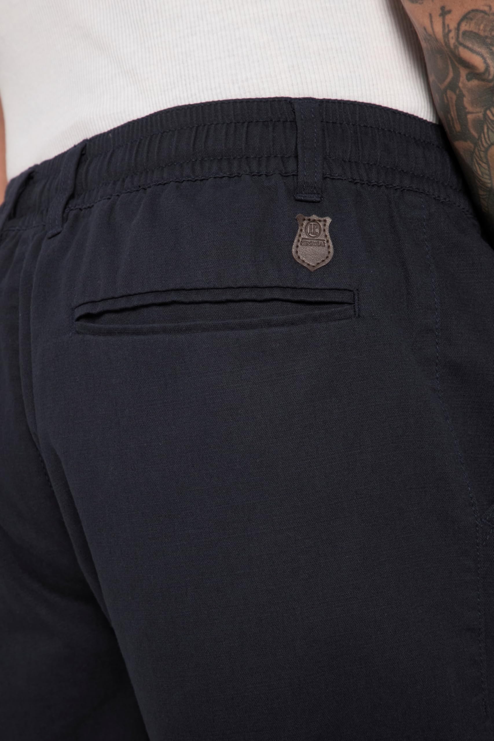 JP 1880 Herren große Größen Übergrößen Menswear L-8XL Bermuda, Leinenoptik, legere Passform, Elastikbund 815197