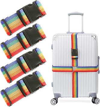 Suitcase Adjustable Rainbow Bag Strap 