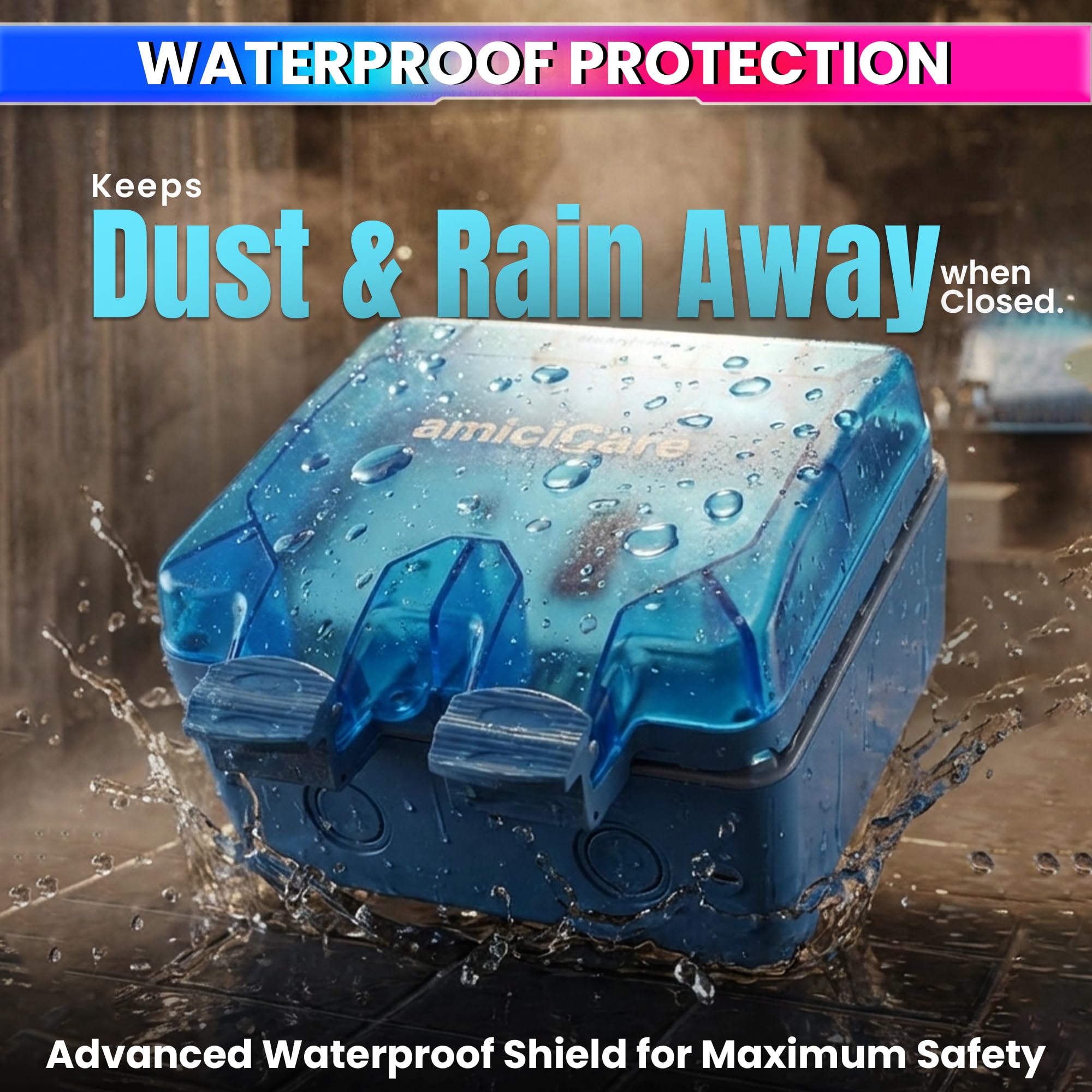 amiciCare IP66 Waterproof Switch Board with Power Indiactor — Amazon image 6