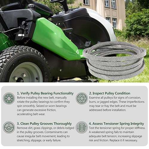 Miniatura 6 de 197253 532197253 Craftsman - Cinturón de cubierta para cortacésped 21546422 21547025 Ariens Husqvarna 21547238 AYP Cable de Kevlar de 12 x 100