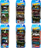 Pacote 5 Carros Sortidos, Hot Wheels, Mattel, Multicor - não é possível escolher as cores