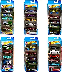 Pacote 5 Carros Sortidos, Hot Wheels, Mattel, Multicor - não é possível escolher as cores
