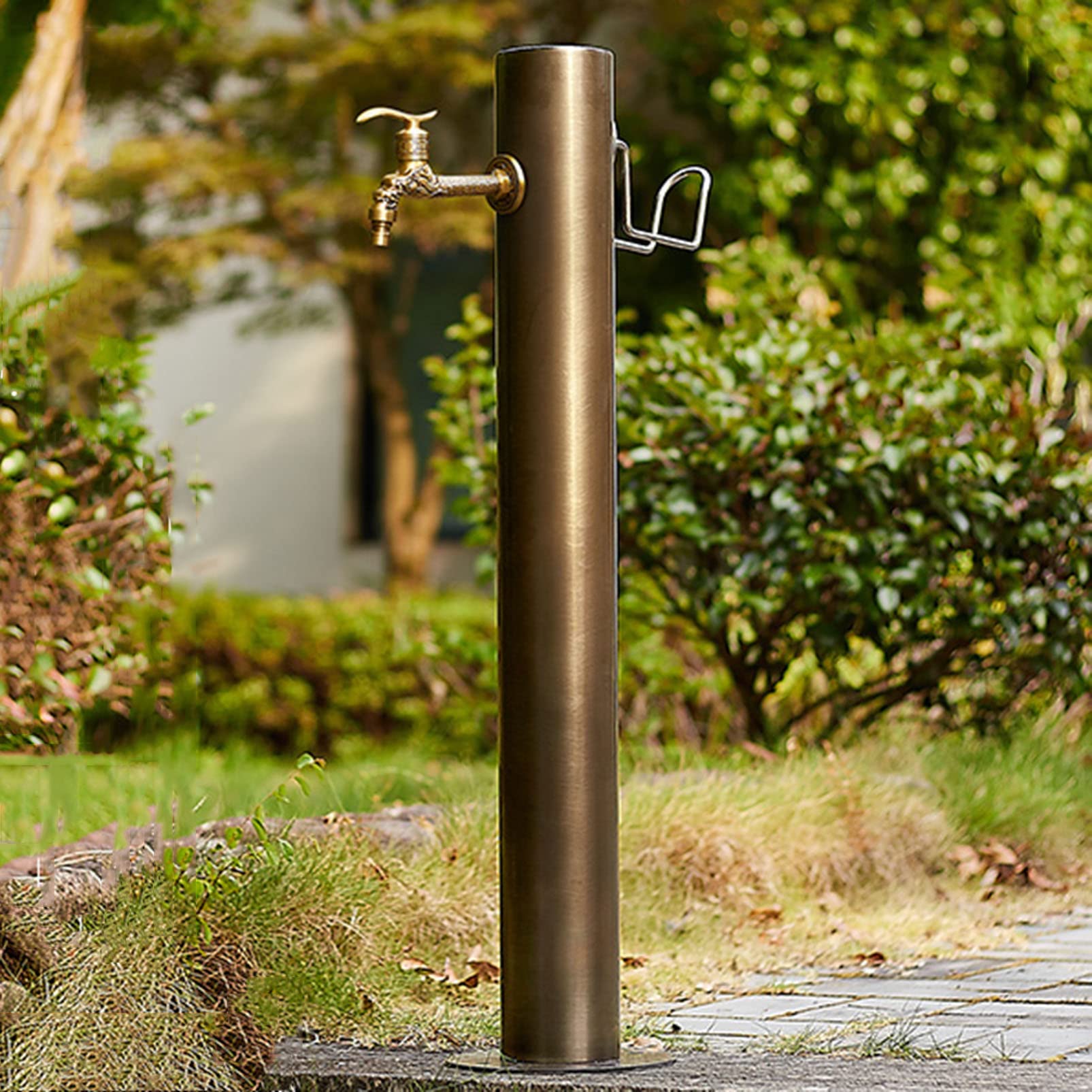 WOTZOV Outdoor Freestanding Column Faucet - Anti-Freeze Garden Water Tap, Vertical Hydrant For Yard Irrigation, Watering, And Washing - Water Dispenser，Kit 3 20.5×86CM