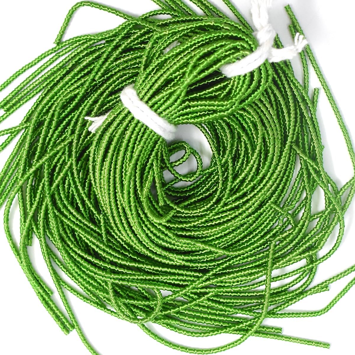 Embroiderymaterial Zardozi Spring Material,French Wire(Dapka) For Jewellery and Embroidery Purpose,1MM, Cut Finish, Parrot Green Color(100 Gram)