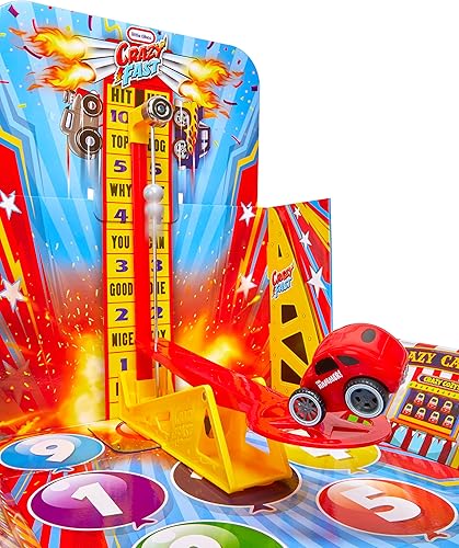 Miniatura 4 de Little Tikes Crazy Fast Flip & Fly Carnival Playset con un exclusivo vehículo de juguete de retroceso, llega hasta 50 pies