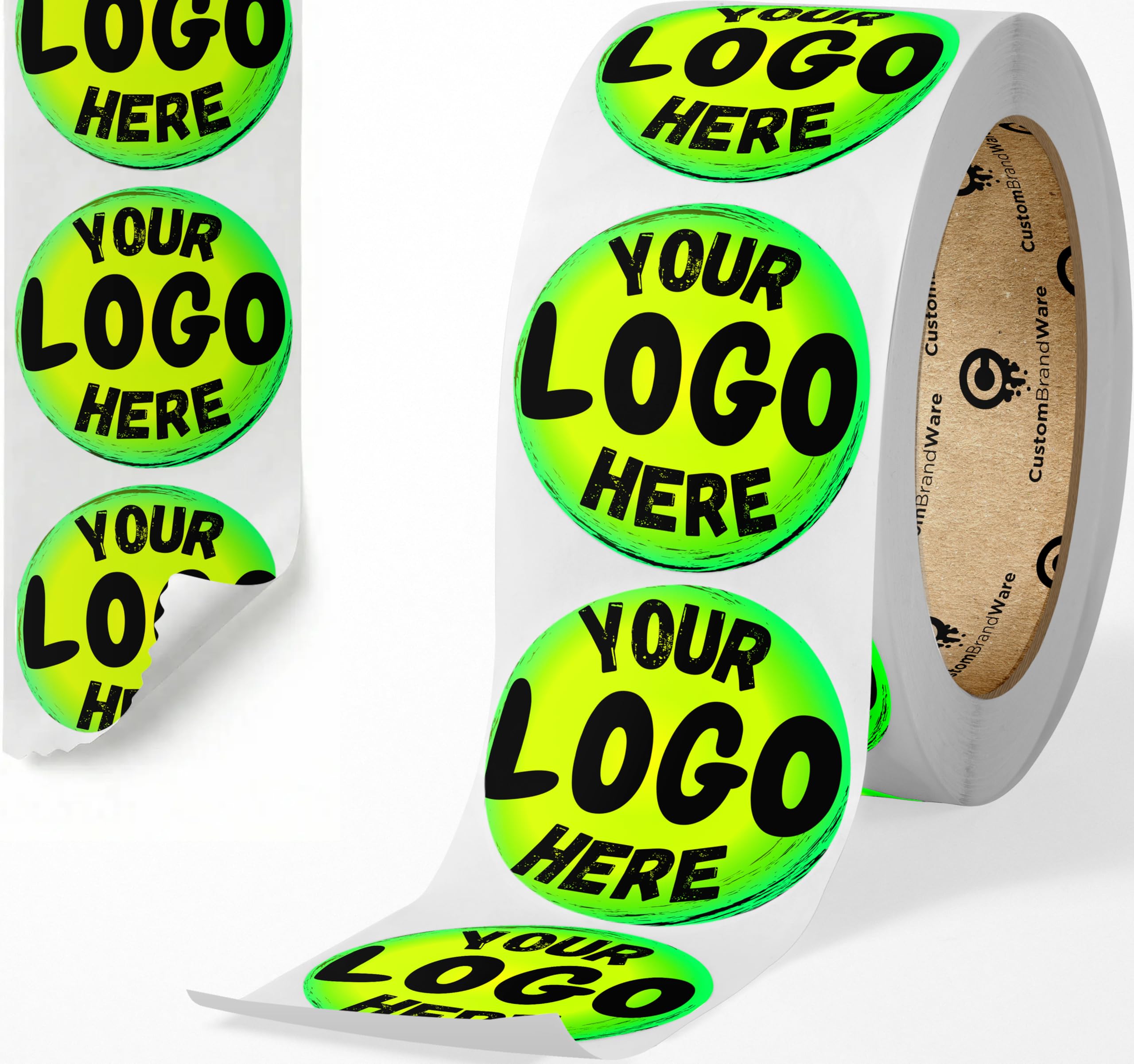 Build Your Own Stickers - Any Design + Logo - Personalize Business - 50+ Roll - Multi Shapes, Sizes, Backgrounds, Text - Gloss/Matte Labels (2 inch Circle)