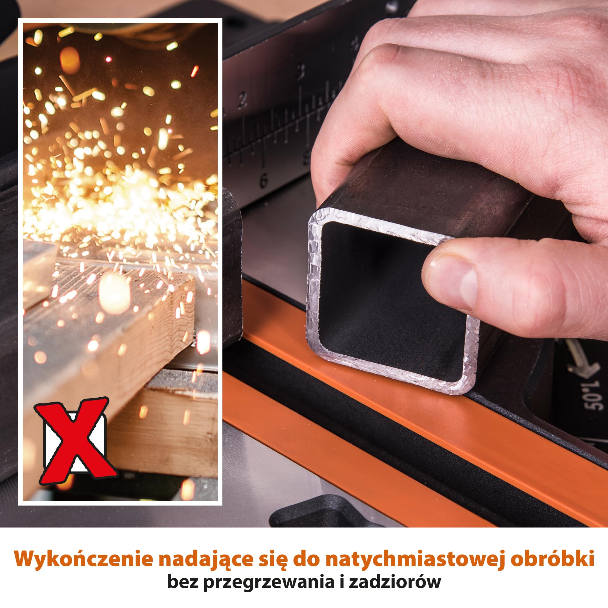 Evolution Power Tools Przesuwna ukośnica R185SMS+ 185 mm 230 V do cięcia drewna, metalu, plastiku