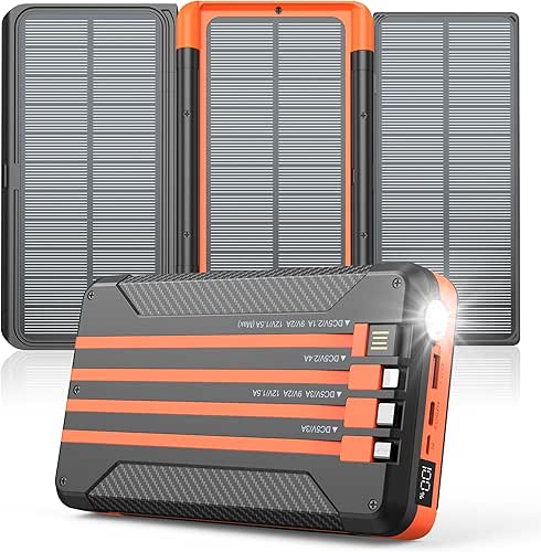 Power Bank Solar Charger 46800mAh Built in 4 Cables 3