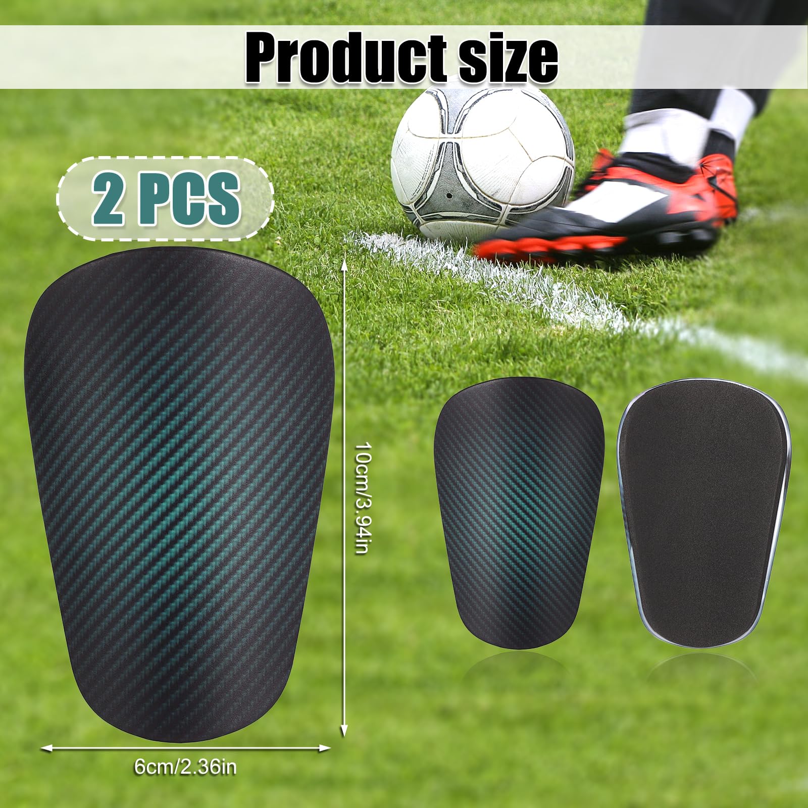 Soccer Miniature Shin Guard, 3.9x2.4in Mini Soccer Shin Guards Protective Tiny Shin Guards Small Football Shin Pads Protection Sport Equipment for All Ages Men Women Kids Boys and Girls(Dark Green)
