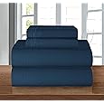 Elegant Comfort Luxury Soft Bed Sheets Bloomingdale Pattern - 1500 Premium Hotel Quality Microfiber Softness Wrinkle and Fade Resistant (4-Piece) Bedding Set, Twin/Twin XL, Black