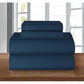 Elegant Comfort Luxury Soft Bed Sheets Bloomingdale Pattern - 1500 Premium Hotel Quality Microfiber Softness Wrinkle and Fade Resistant (4-Piece) Bedding Set, Twin/Twin XL, Black
