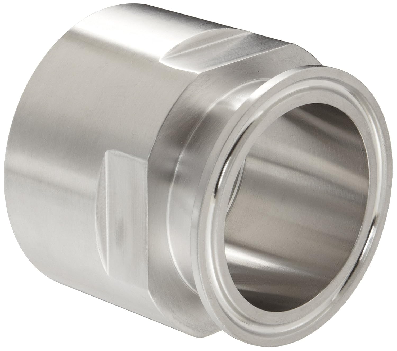 Dixon 22MP-G400 Stainless Steel 304 Sanitary Fitting, Clamp Adapter, 4" Tube OD x 4" NPT Female
