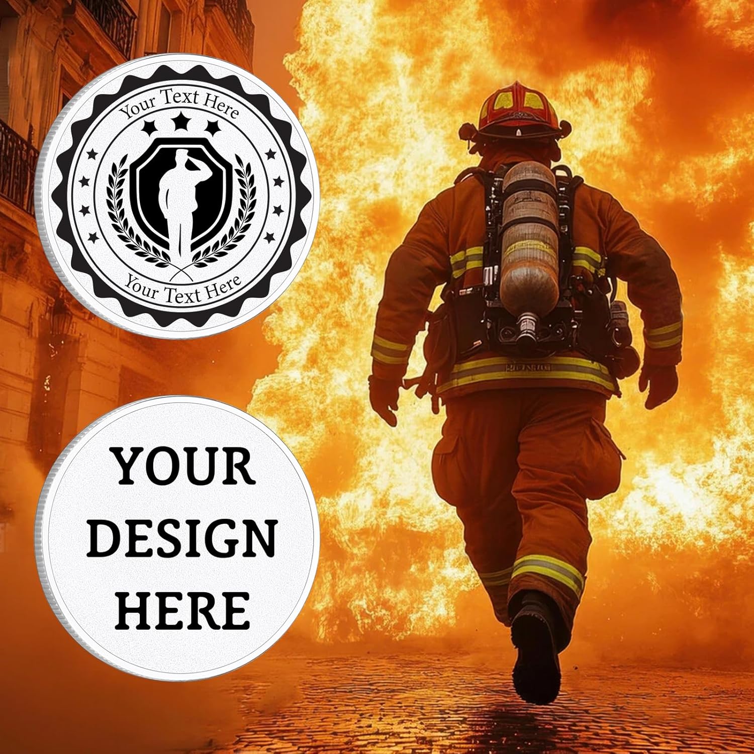 Custom Challenge Coins Bulk Personalized Coin with Logo Pictures, Custom Commemorative Coins, Memorial Gifts for Men Women, Customized Coin for Company Military Family, Thank You Gifts Bulk (5)