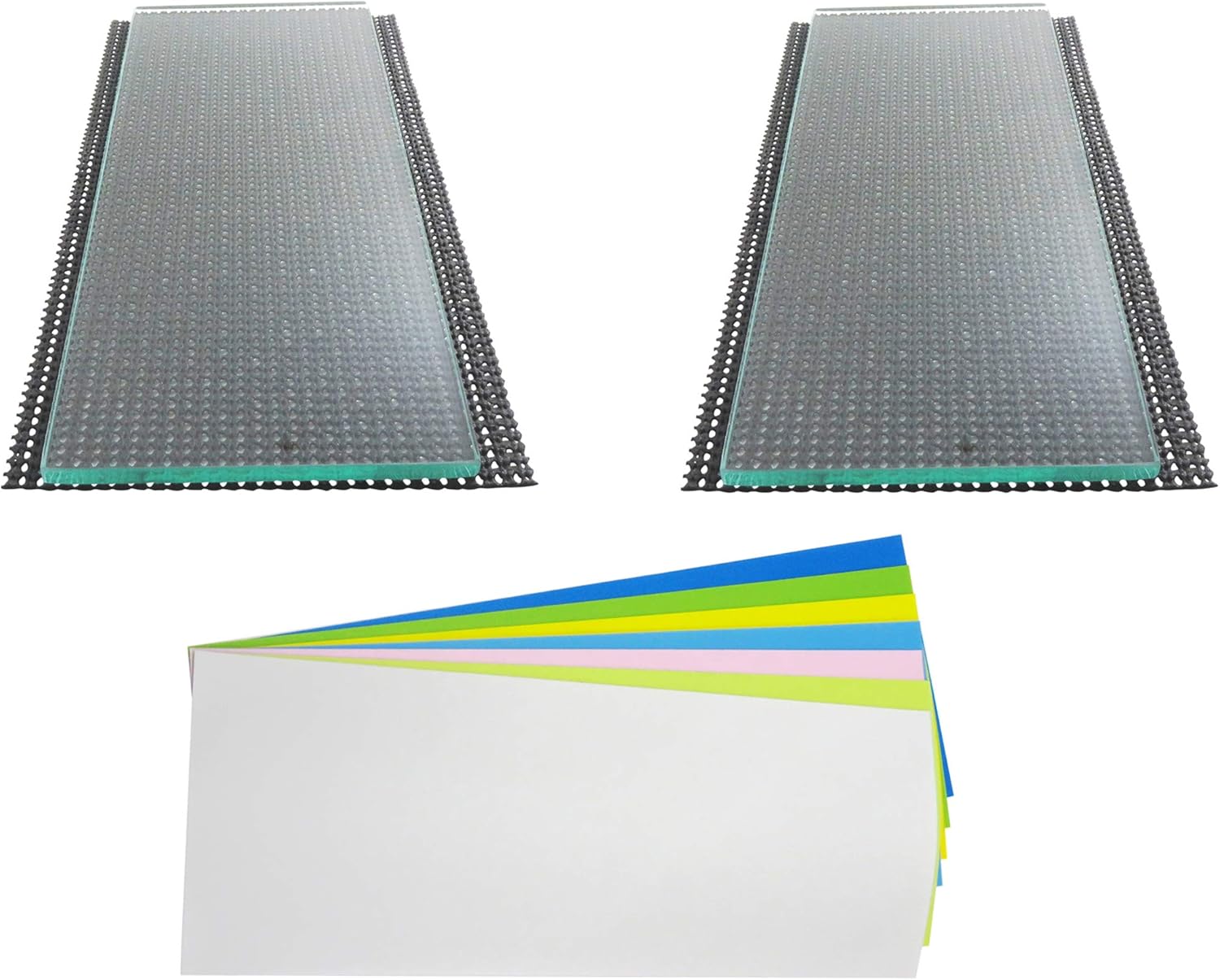 Taytool 279199 Two Sheets 5/16 x 5 x 12 Dead Flat Float Plate Glass with 7 Sheets Lapping Microfinishing Film 4-1/4 x 11 for Scary Sharp Sharpening System