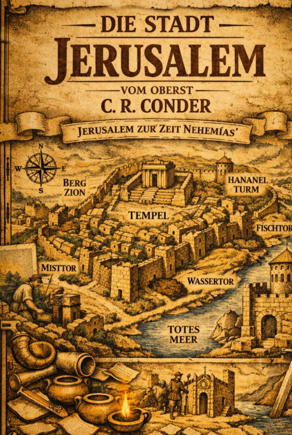 Die Stadt Jerusalem: Illustrierte Großdruck-Ausgabe: Eine umfassende archäologische und historische Erkundung der Heiligen Stadt von Oberst C. R. Conder
