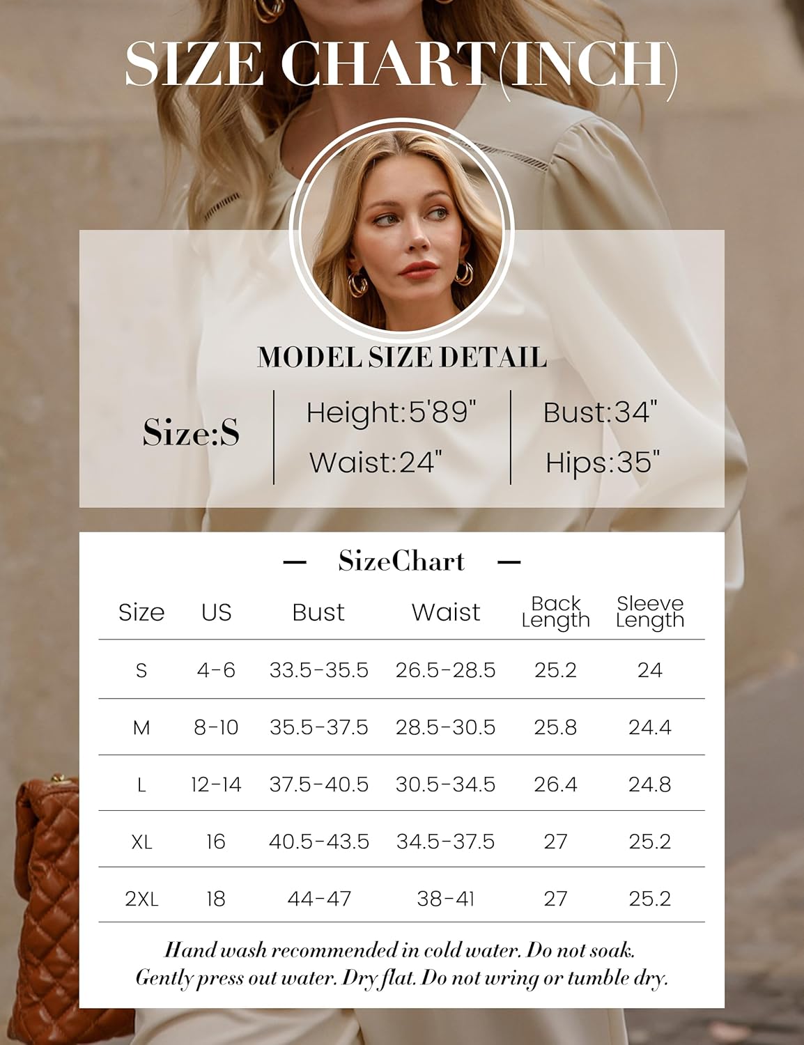 JASAMBAC Women's Satin Silk Blouses, Dressy Casual Long Sleeve Shirts, Trendy Business Work Tops Office Formal Spring Outfits - Image 8