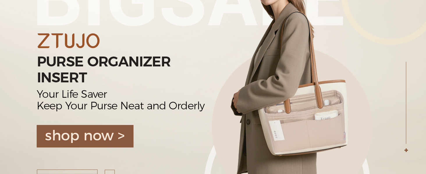 Amazon.com: ZTUJO Purse Organizer Insert, Felt Bag Organizer with Amazon.com: ZTUJO Purse Organizer Insert, Felt Bag Organizer with