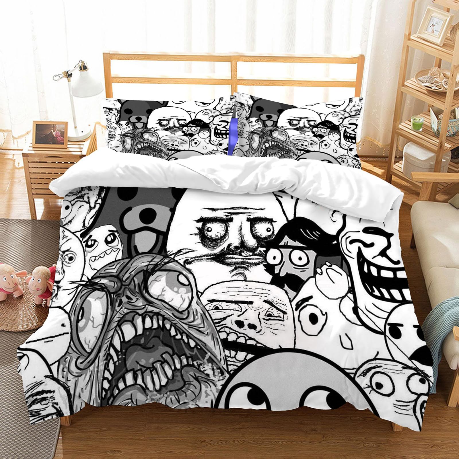 L'ensemble de literie microfibre de haute qualité 178x208 cm style dessin Halloween