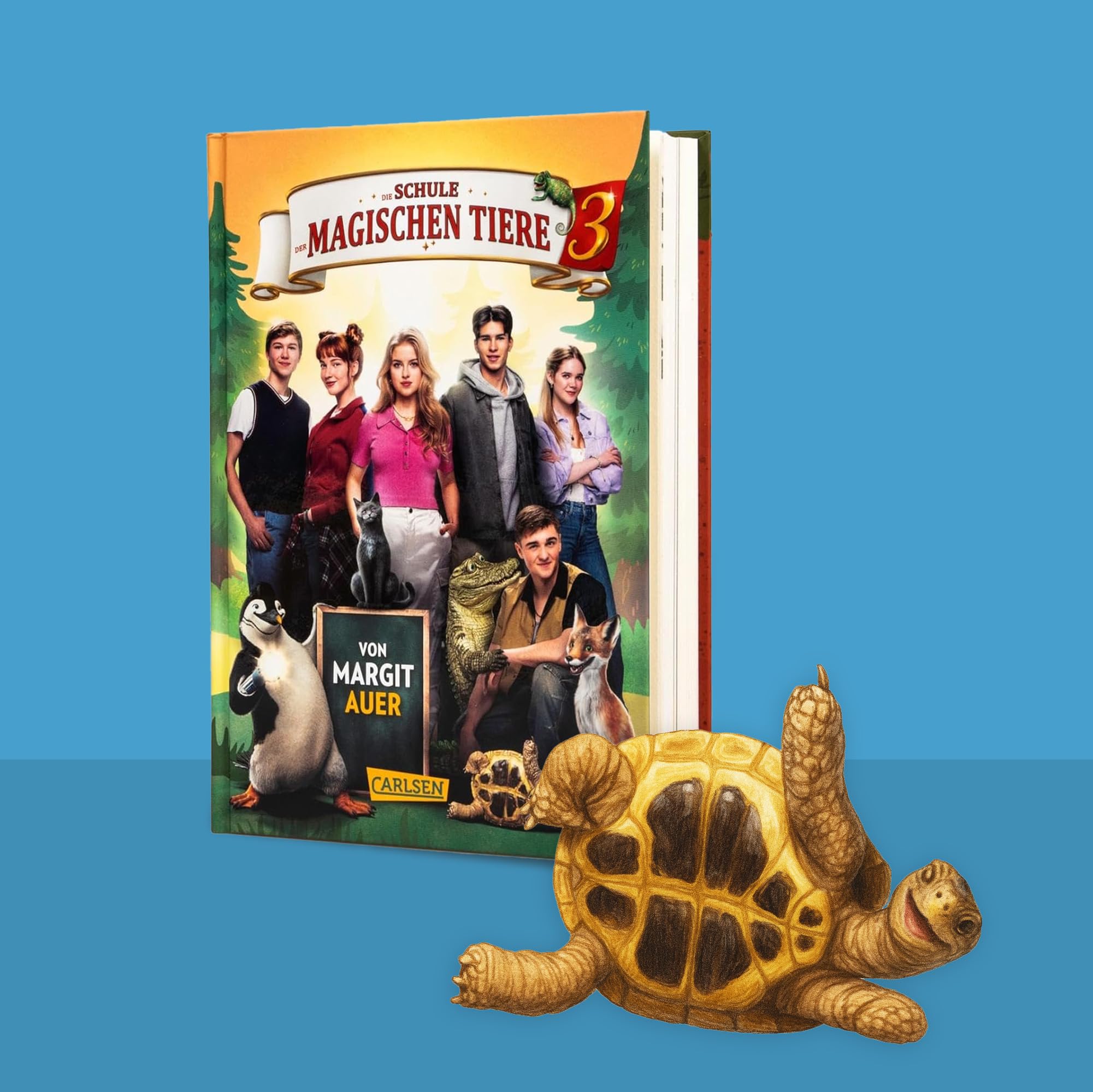 Margit Auer – Die Schule der magischen Tiere Bücher-Set Band 1-4 – Die offiziellen Bücher zu den beliebten Kinofilmen – Kinderbuch Bestseller – Abenteuer und Freundschaft – mit exklusivem Lesezeichen