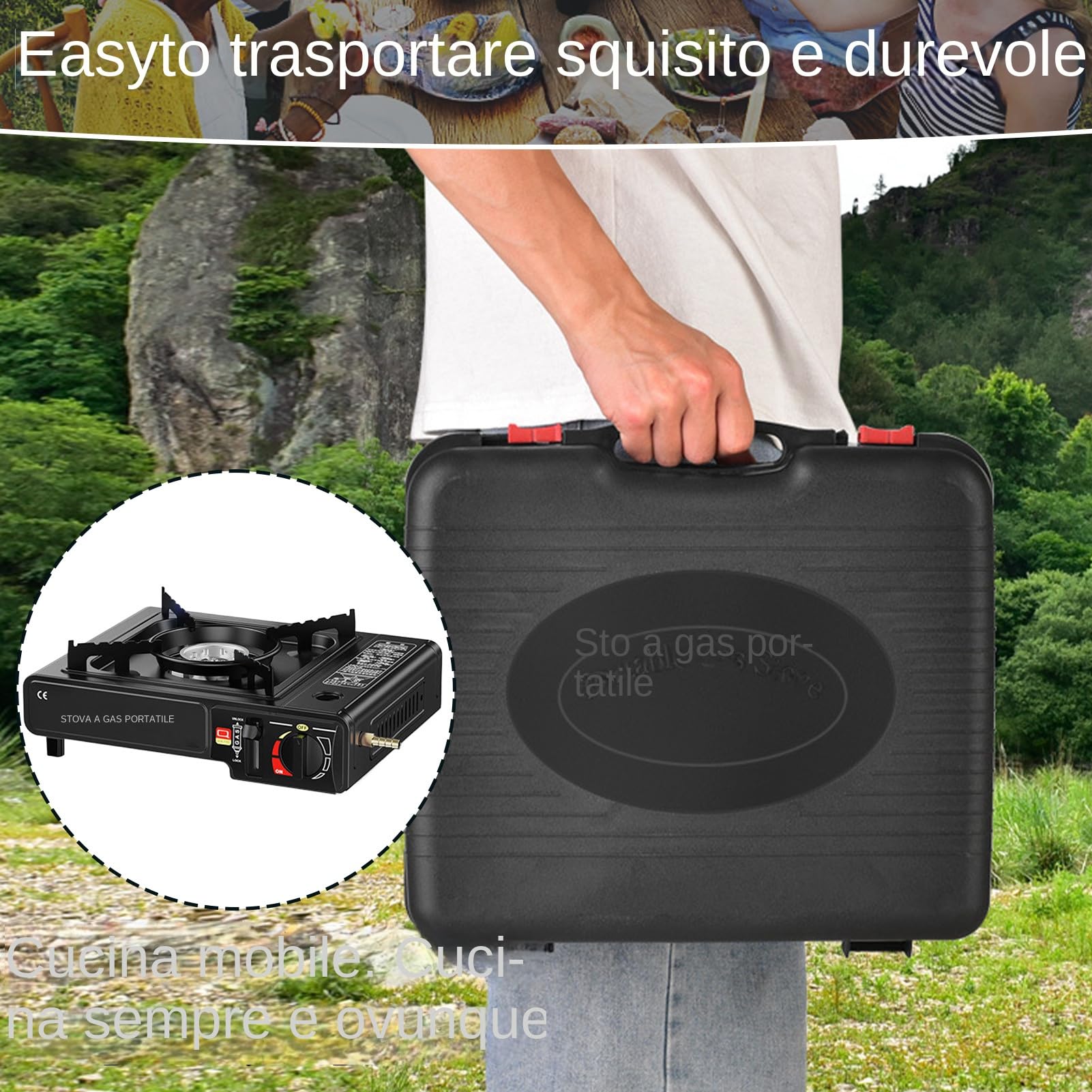 Fornello Da Campeggio Portatile Stufa da Trekking Leggera