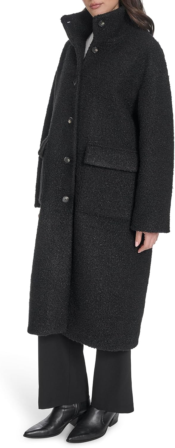 Levi's Women's Boucle Stand Collar Car Coat - Image 3