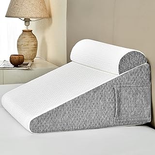 Orthopaedic Bed Wedge Pillow for Sleep Apnea with Adjustable Pillow, Wedge Pillows for Acid Reflux,Back Pain Relief, Snoring, Leg Elevation with Washable Cover,Sleeping After Surgery