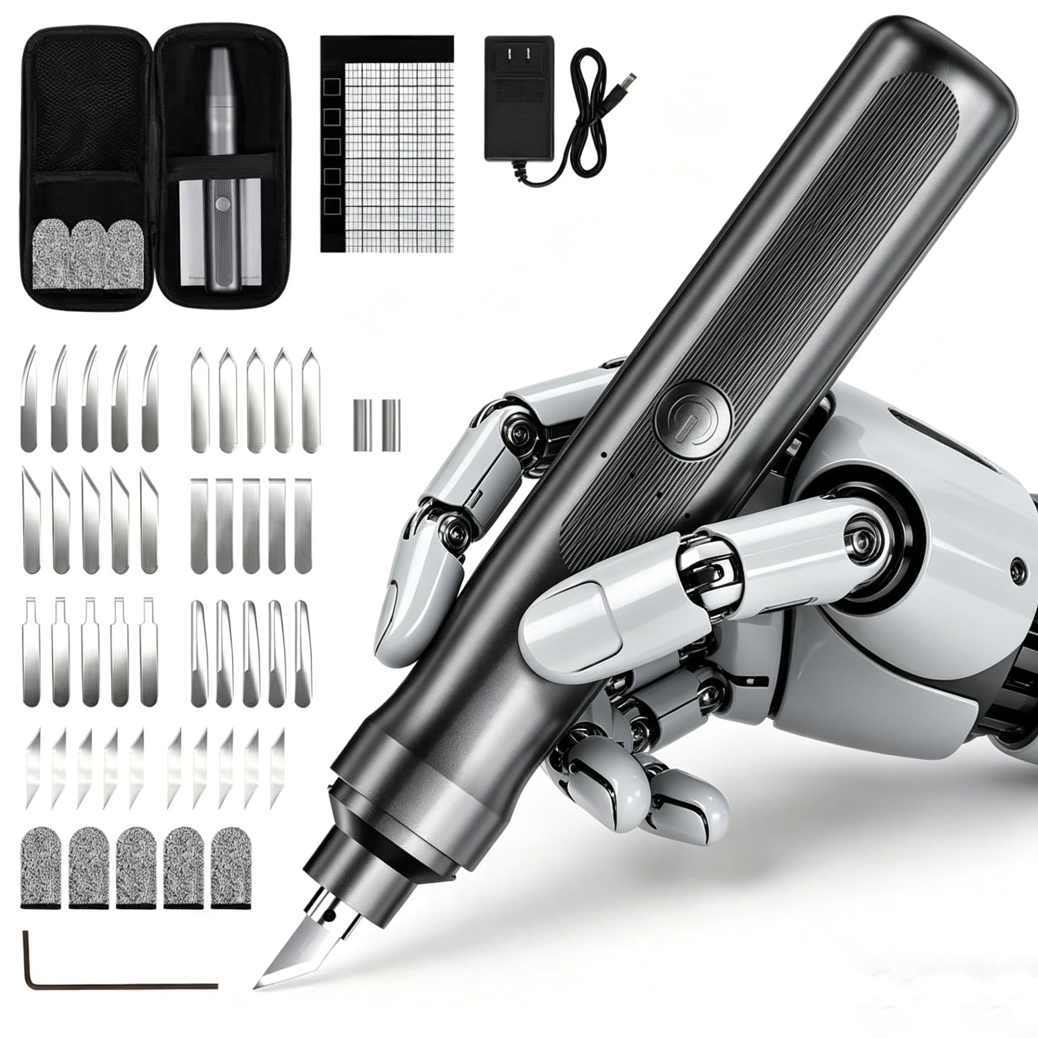 Photo 1 of DINRGO Ultrasonic Cutter Knife, model carving knife, 40kHz vibration frequency & 40W power, suitable for precise carving, cutting 3D printing models, plastic, resin, DIY crafts