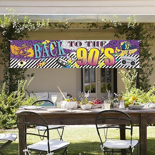 Miniatura 3 de Cartel de fiesta temática de los años 90, decoración retro de los 90, suministros de fondo de graffiti de hip hop retro de los 90, decoración de