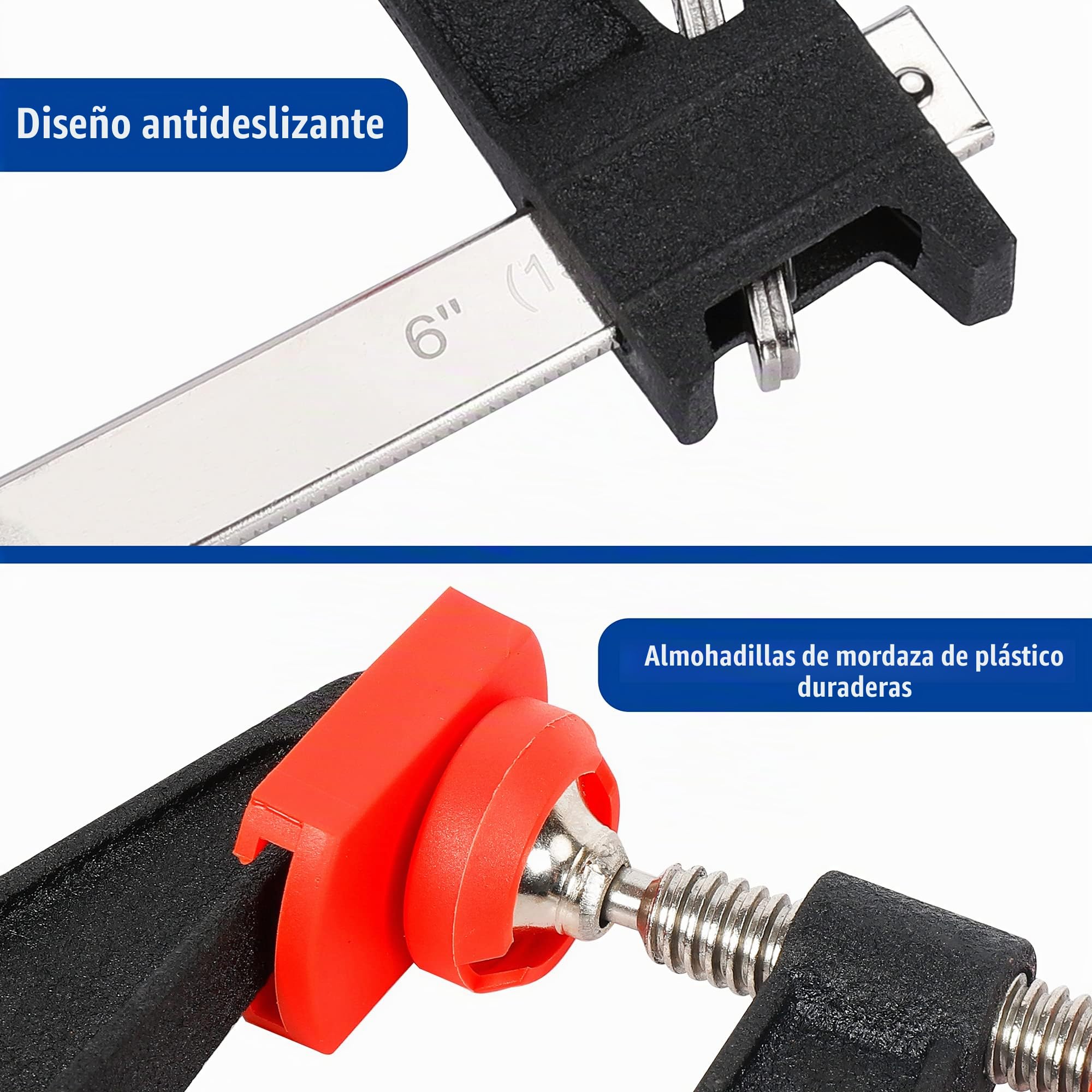 WORKPRO Sargento de Barra 2 Piezas, Juego de Abrazadera de Barra Metálica 300mm, Sargento de Tornillo de Liberación Rápida, Fuerza Máxima de Sujeción 272kg para Carpintería Madera | Sargentos de Tornillo con Liberación Rápida, Fuerza Máxima de Sujeción de