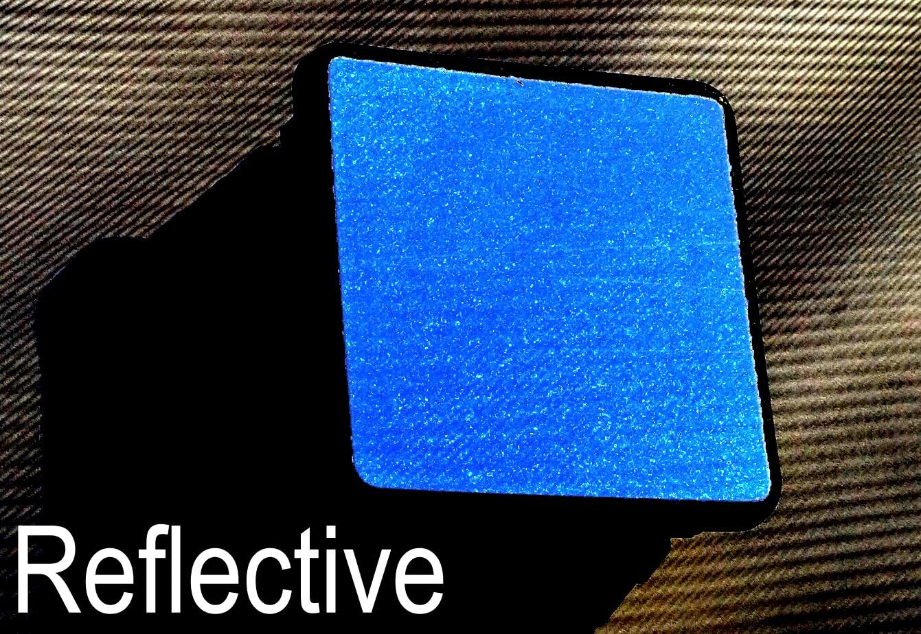 1 1/4 Inch (1.25") Trailer Hitch Cover Plug Insert Fits 1 1/4 Inch (1.25") Receivers (Reflective Blue)