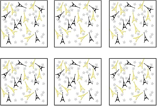 Beistle , 6 paquetes de confeti de la Torre Eiffel, 0.5 onzas por paquete, total de 3 onzas de confeti