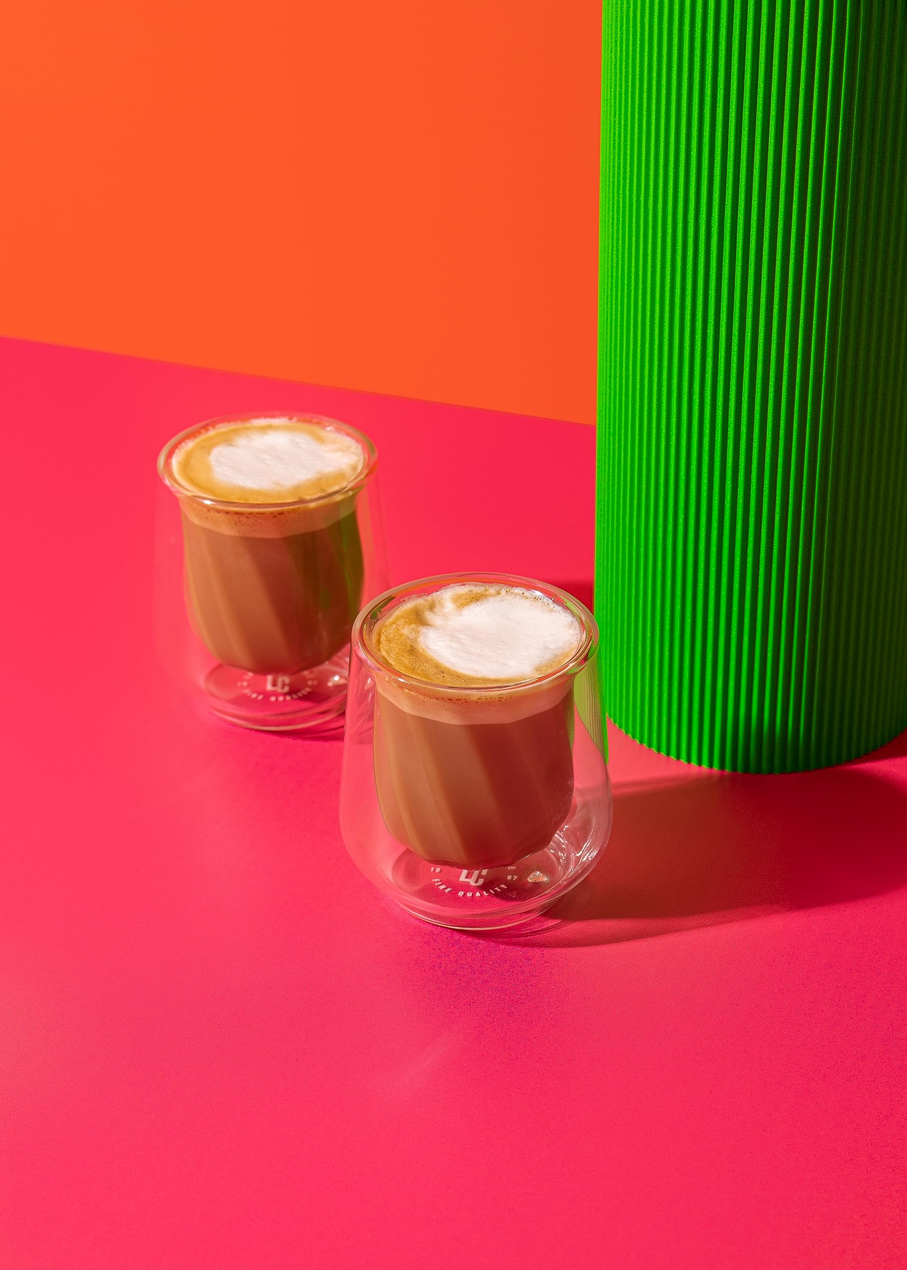 La Cafetière 2pc Siena Double-Walled Cortado Glasses Set, 135ml Insulated Coffee Cups for Barista Cortado Stackable and Lightweight - Image 4