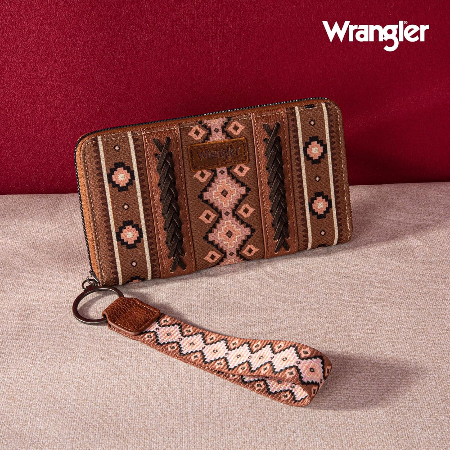X Wrangler Wristlet Western Wallet Boho Aztec Credit Card Holder for Women - Image 4
