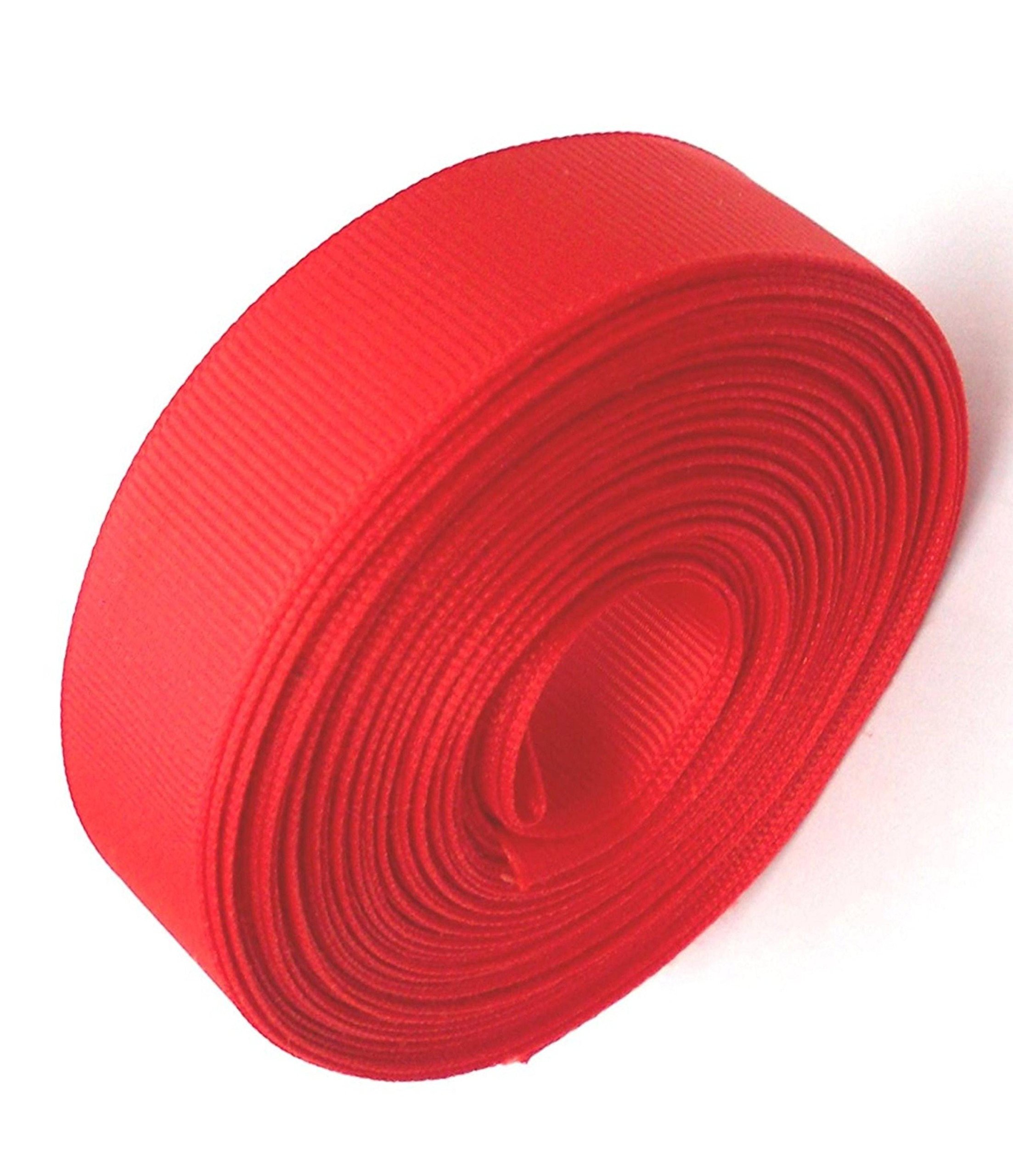 Gcs London Red Grosgrain Ribbon 20Mm X 22 Metrs Gift Wrap Ribbon, Ribbons For Gift Wrapping, Christmas Ribbon, Gift Wrapping Ribbon For Crafting, Wedding Party Decor Double Sided