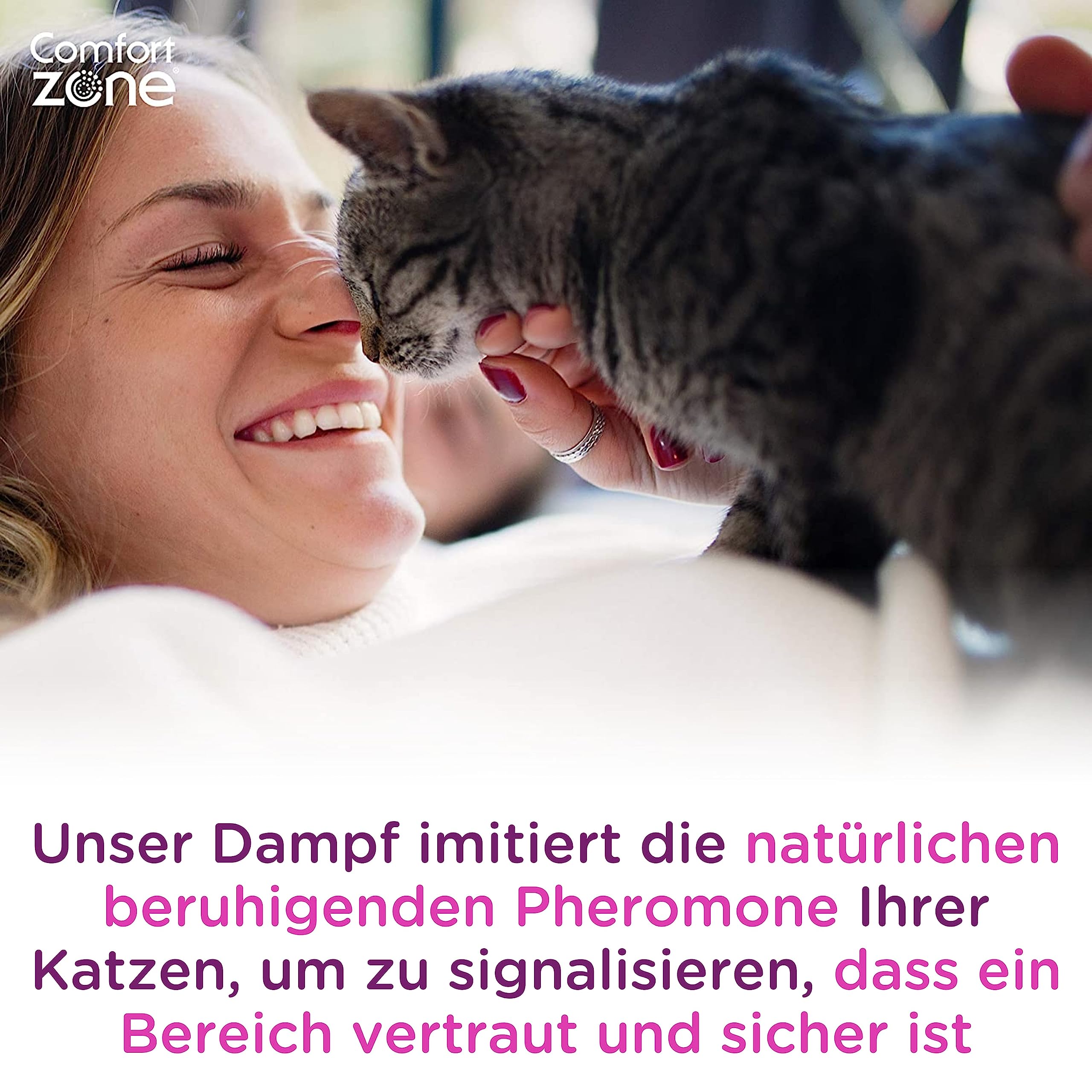 4er-Nachfüllpack im Sparpaket (120 Tage) für Comfort Zone Diffuser, Pheromone für EIN entspanntes Zuhause - reduziert Stress, Markieren, Kratzen und andere problematische Verhaltensweisen.