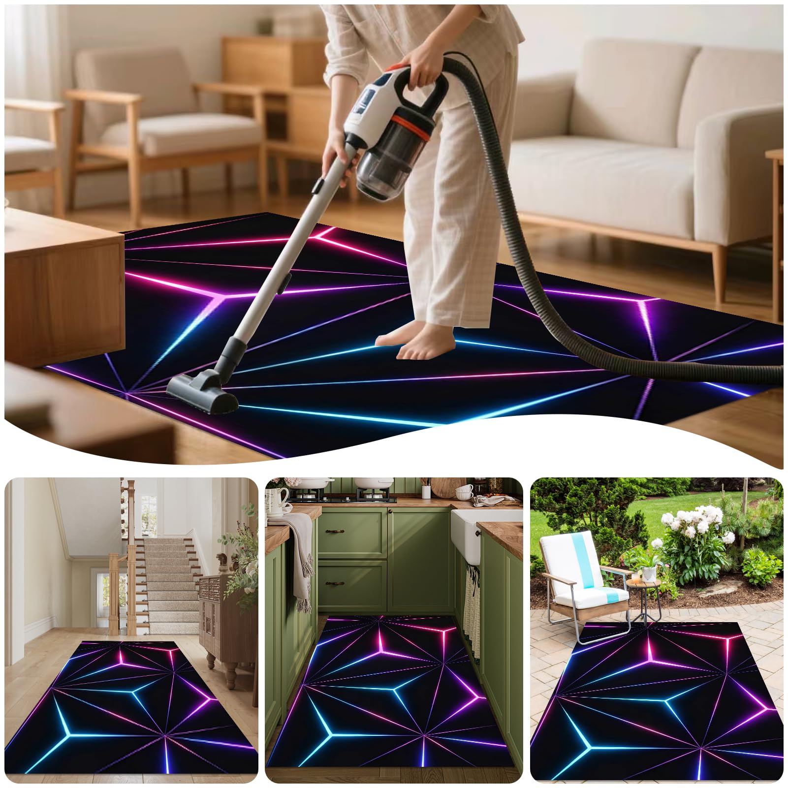 Tapis Gaming Sol pour Sols Durs Tapis Chaise de Bureau 100 x 140 cm