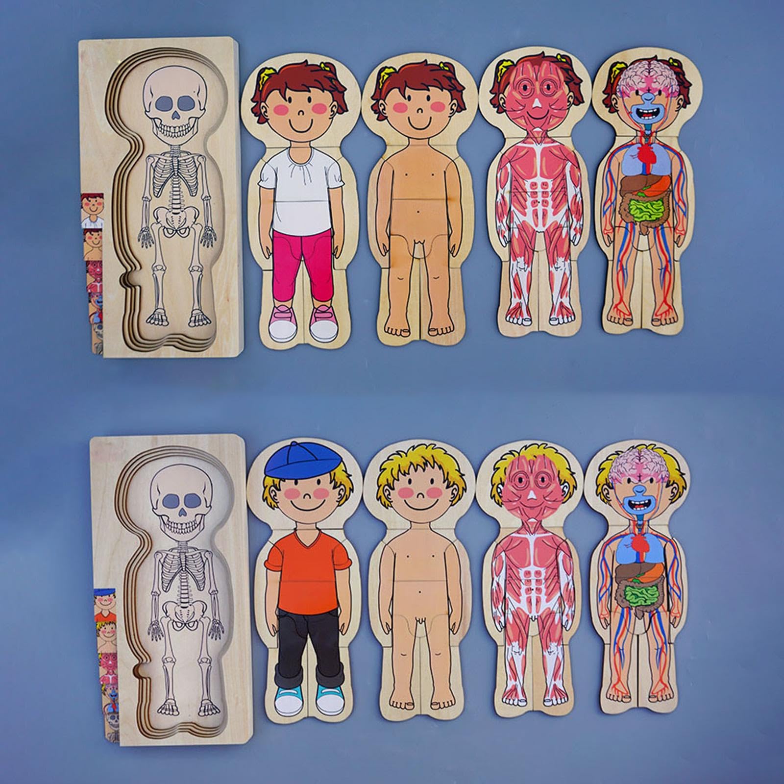 Puzzle in Legno del Corpo Umano, Puzzle, Puzzle di Pezzi del Corpo Umano per Bambini, Ragazzo