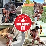 Jouets pour chiens pour les brochettes agressives, Jouets de chien indéstructibles, Jouet de chien en nylon le plus dur avec véritable parfum de bacon, Amusement à la truie, Joueurs de os de chien pour chiens de race moyenne/grande