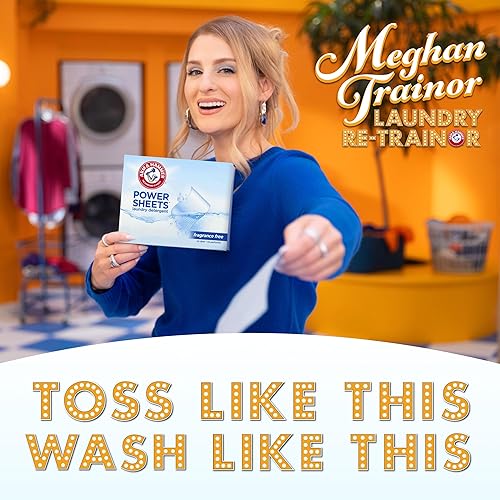Miniatura 2 de ARM & HAMMER Power Sheets - Detergente para ropa, sin fragancia, sin tintes ni perfumes, ligero y apto para viajes, 35 unidades, hasta 70 cargas