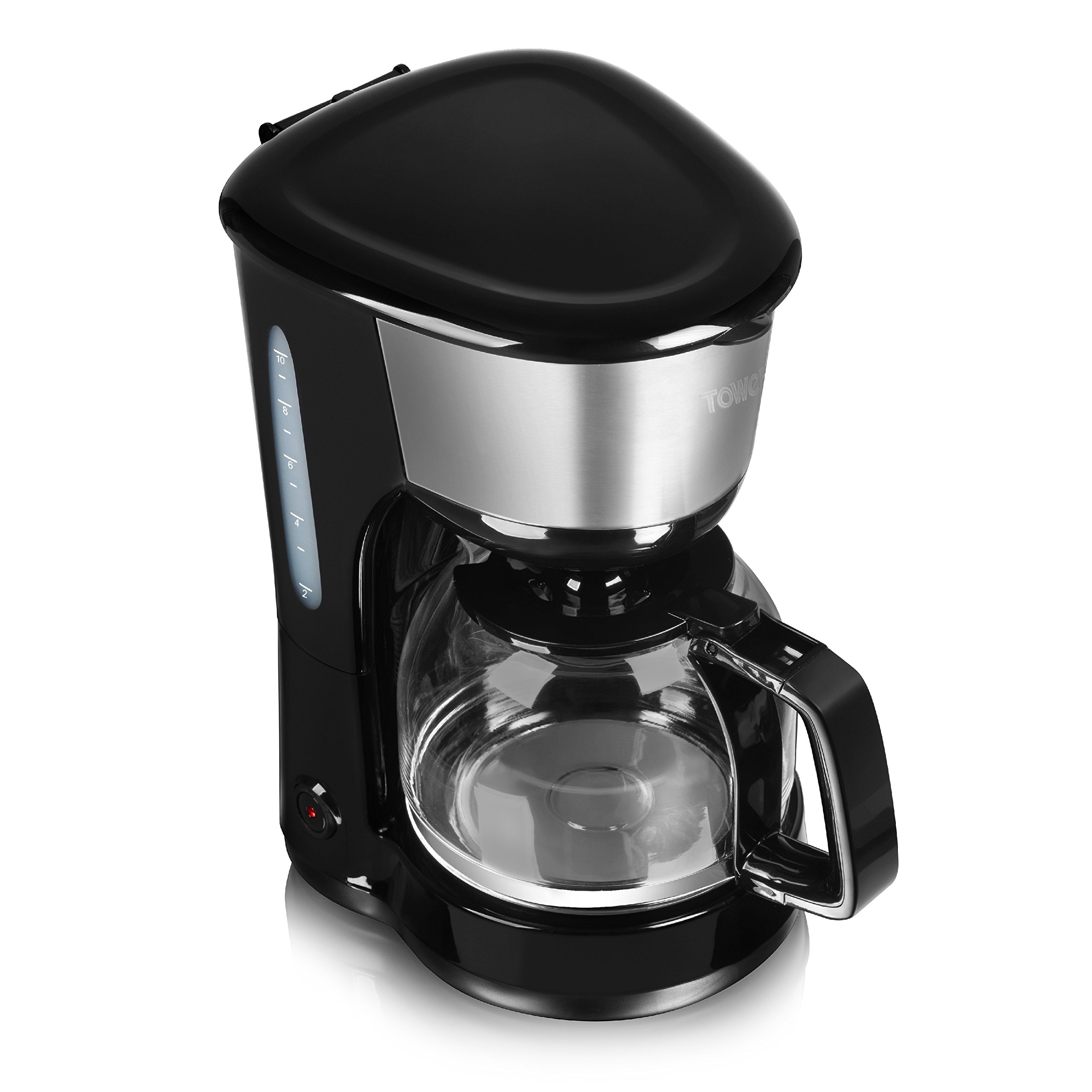 Tower T13001 10 Cup Coffee Maker with Keep Warm Function and Water