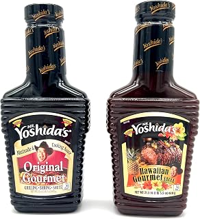 Mr. Yoshida's Japanese Barbecue Sauce 2 Pack -1 Original Gourmet Japanese Barbecue Sauce and 1 Hawaiian Gourmet Marinade & Cooking Sauce