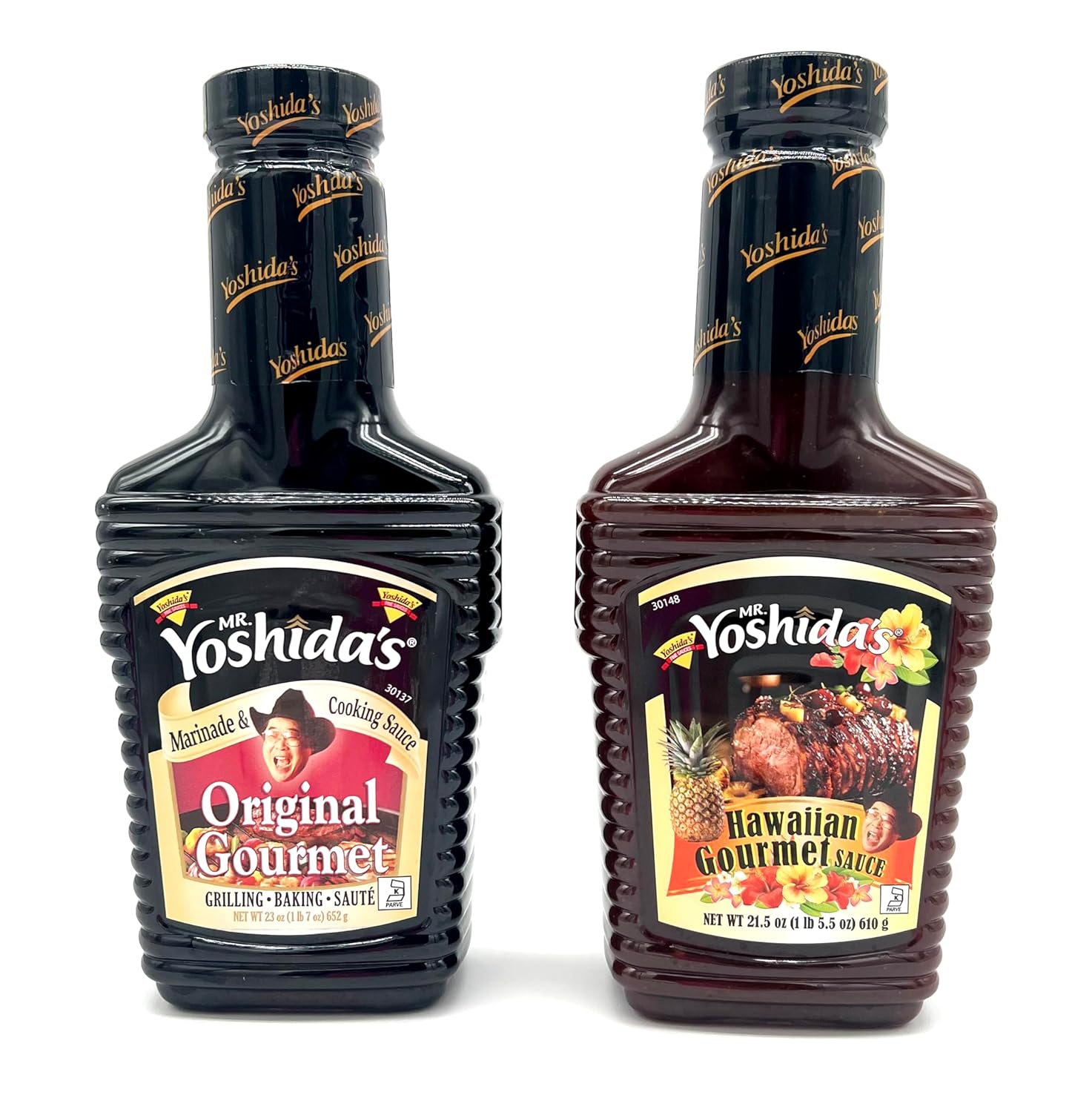 Mr. Yoshida's Japanese Barbecue Sauce 2 Pack -1 Original Gourmet Japanese Barbecue Sauce and 1 Hawaiian Gourmet Marinade & Cooking Sauce