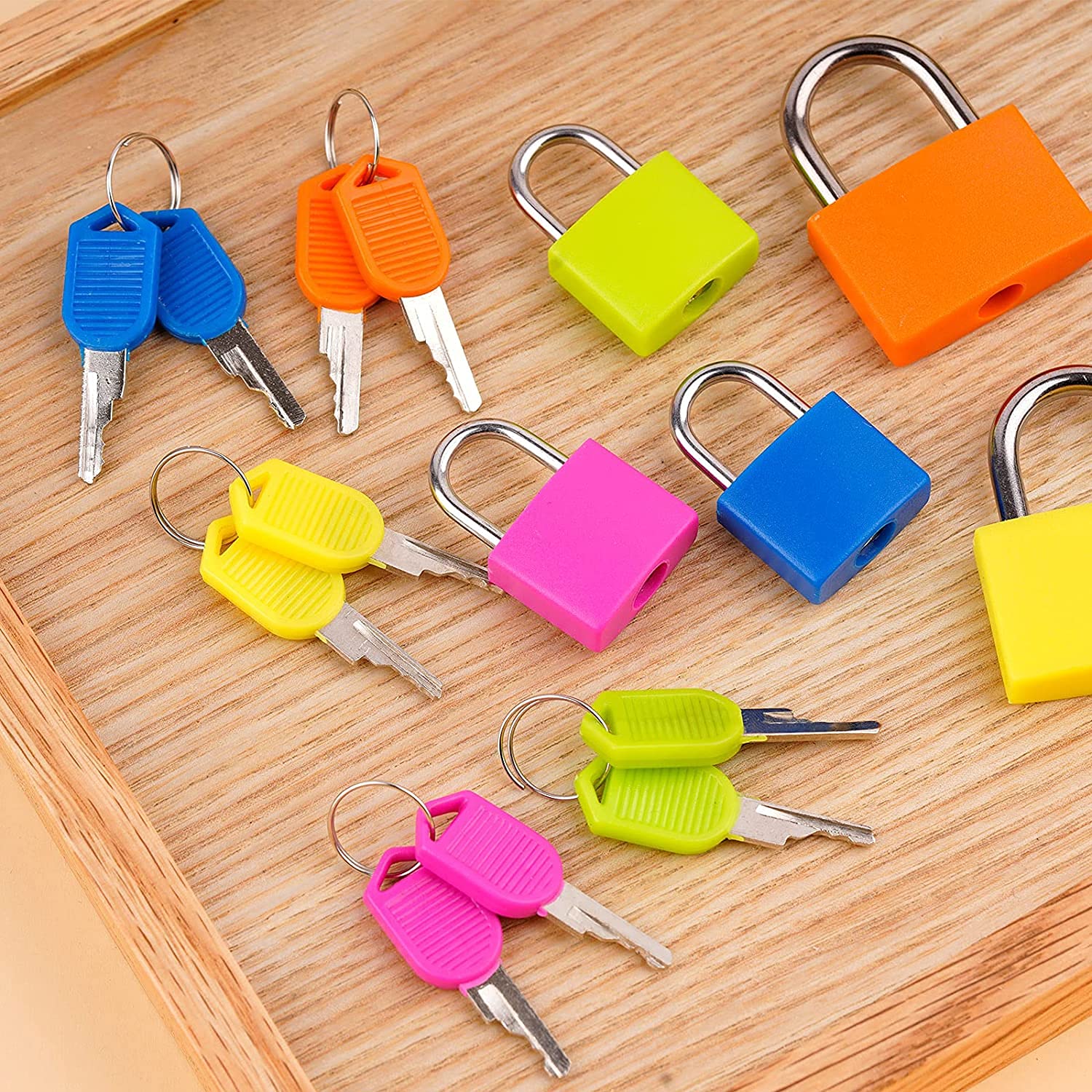 10 pièces serrures de valise avec clés, petits cadenas à