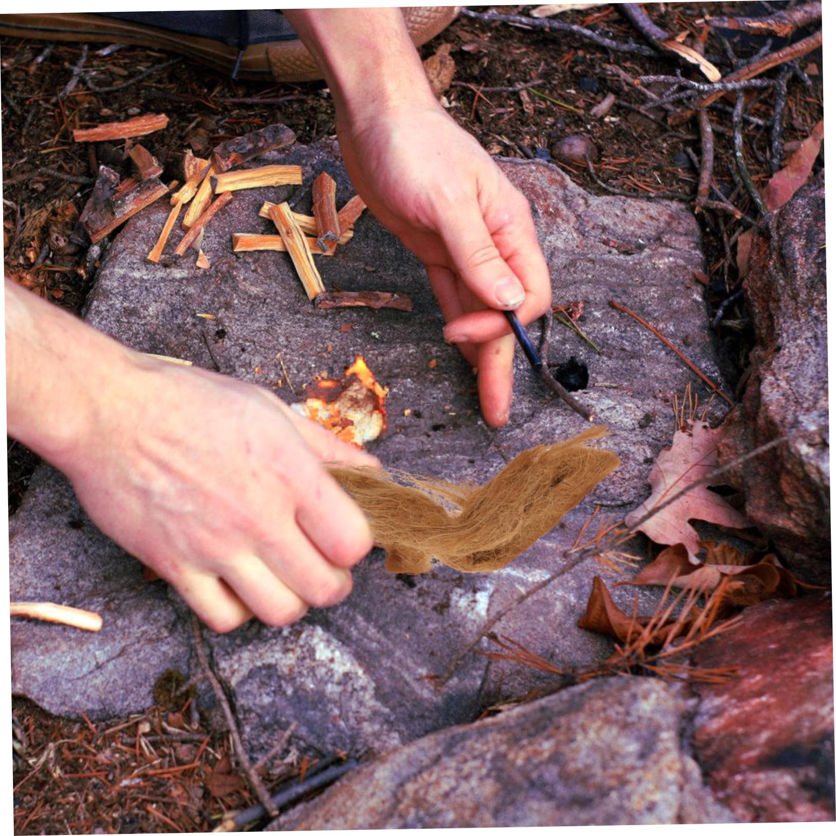 5 Ensembles Allume Naturel Jute Accessoires De Camping pour Activités Extérieures 4 Pièces * 5